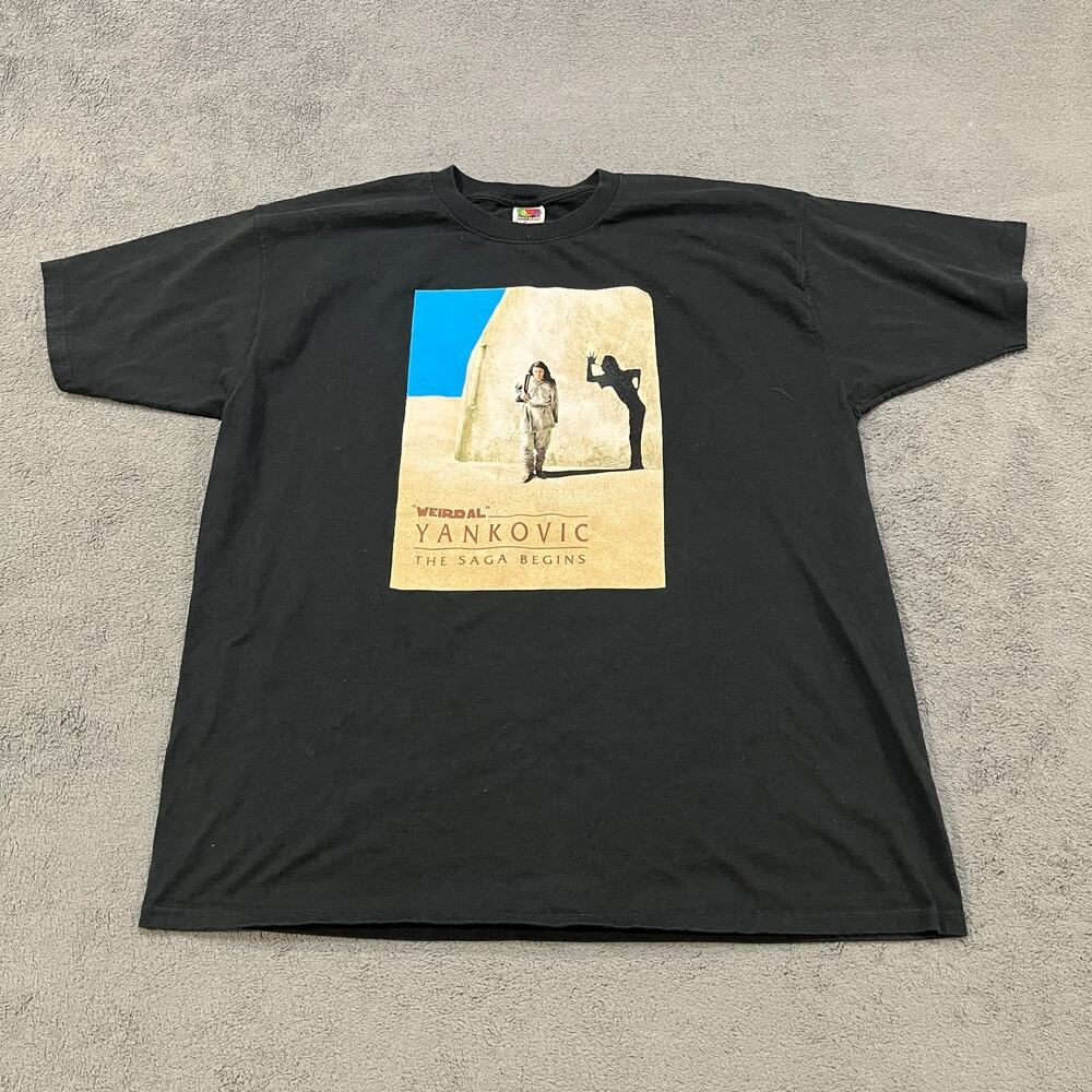 Fruit of the Loom Lofteez Black Weird Al Yankovic Short Sleeve Shirt Men's XXL